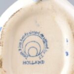 Delft holland figurális tejkiöntő, tehén / boci, jelzett, hibátlan, m: 13,5 cm - Image 3