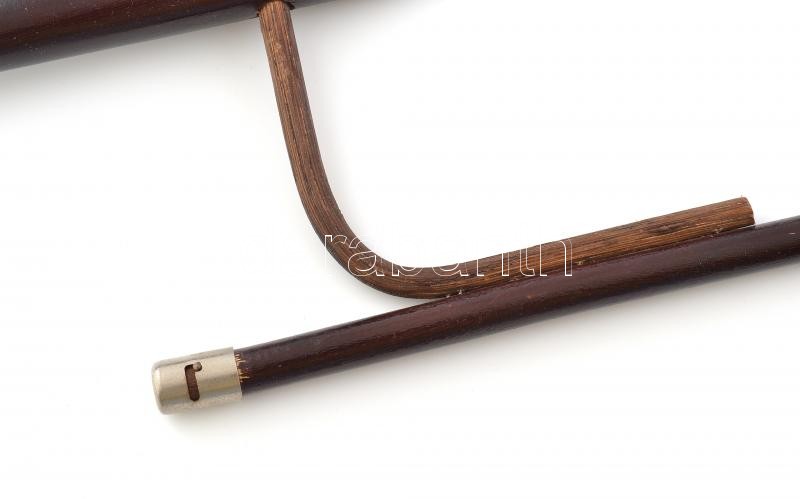 Kávéházi újságtartó, hajlított bambusz, kopott, h: 64 cm - Image 2
