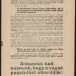 1944 'Budapest népéhez!' szélsőjobb röplap - Image 2