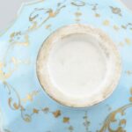 Antik parfümös, plasztikus virágokkal, porcelán, jelzés nélkül, restaurált, m: 9 cm - Image 4