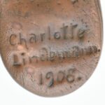 Bronz cipőpár, Jelzett, 1908 körül, kopásokkal, m: 7 cm - Image 3