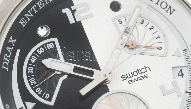 Swatch kvarc óra, elemcserére elemtartó fedlapján kis horpadás d: 42mm - Image 2