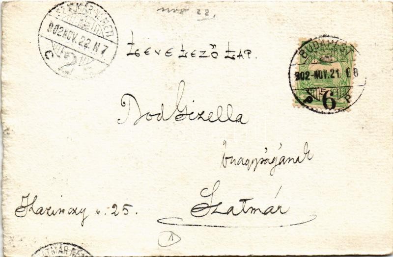 1902 Kézzel festett művészlap / Hand-painted art postcard - Image 2