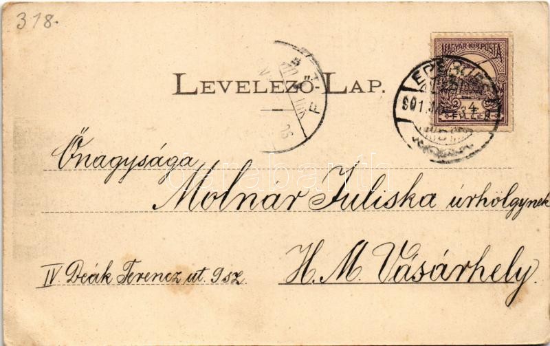 1901 Eperjes, Presov; látkép. Fénynyomat Divald műintézetéből 65. / general view (EK) - Image 2