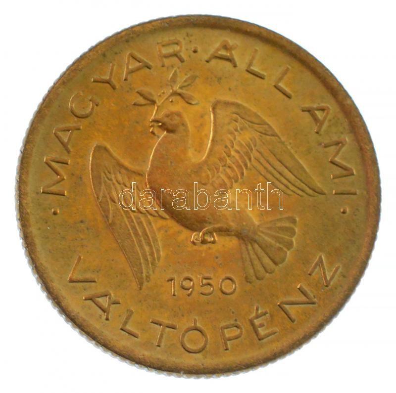 1950. 10f Cu-Al 'citromsárga' Artex utánveret műanyag kapszulában T:1,1- kis patina Adamo F3 - Image 2