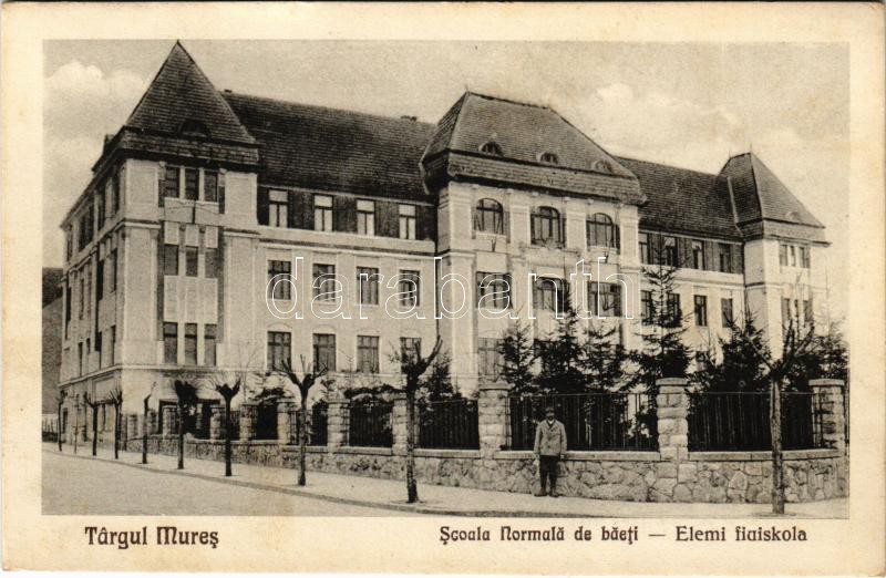 1940 Marosvásárhely, Targu Mures; Scoala Normala de baeti / elmei fiú iskola. Kántor Jánosné kiadása / boy school + '1940 Marosvásárhely visszatért' So. Stpl