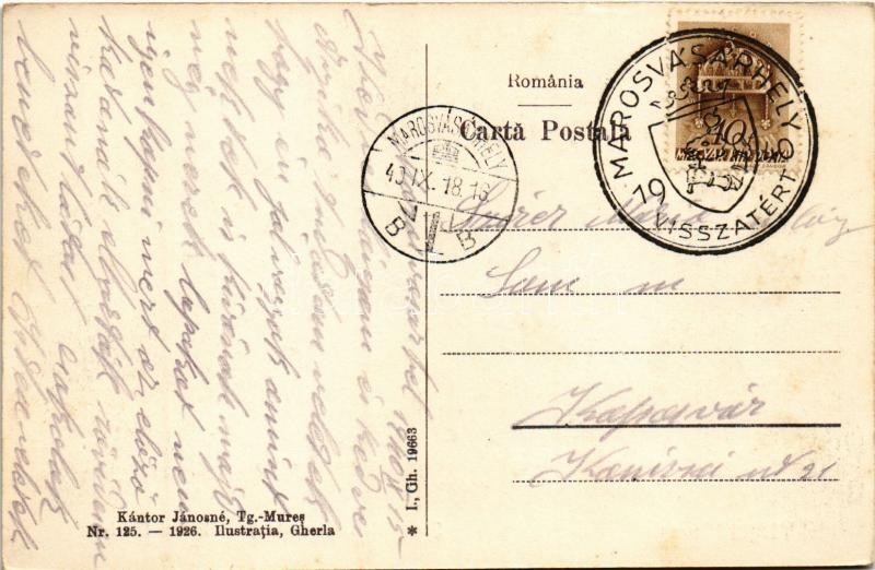 1940 Marosvásárhely, Targu Mures; Scoala Normala de baeti / elmei fiú iskola. Kántor Jánosné kiadása / boy school + '1940 Marosvásárhely visszatért' So. Stpl - Image 2