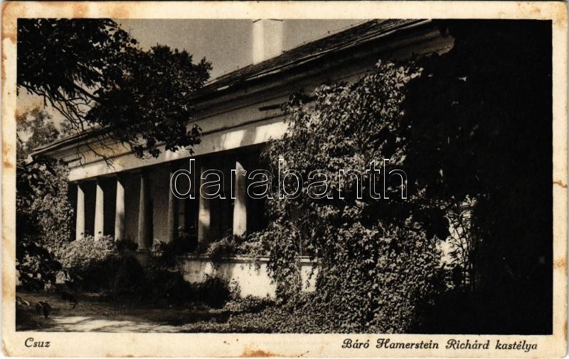 1944 Csúz, Cúz, Dubník; Báró Hamerstein Richárd kastélya / castle (Rb)