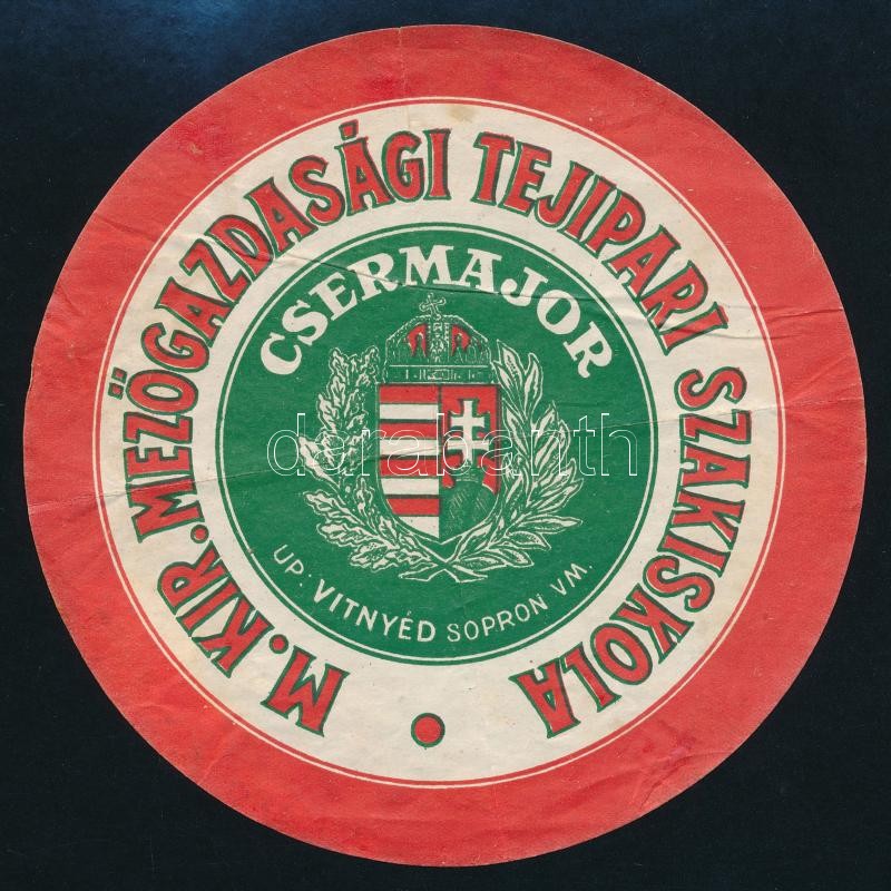 Csermajor M. Kir. mezőgazdasági Tejipari Szakiskola címke