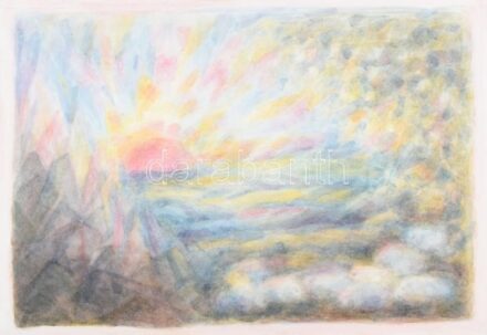 Hans Gruber: Napfelkelte. Akvarell, papír, 55×37 cm