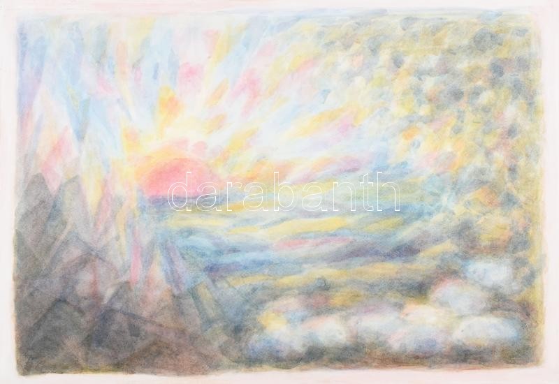 Hans Gruber: Napfelkelte. Akvarell, papír, 55×37 cm