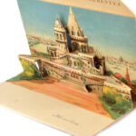 Budapest I. Halászbástya - modern kihajtható dimenziós képeslap. Képzőművészeti Alap / modern pop-up folding dimension postcard (21 x 10,5 cm) (Rb) - Image 2
