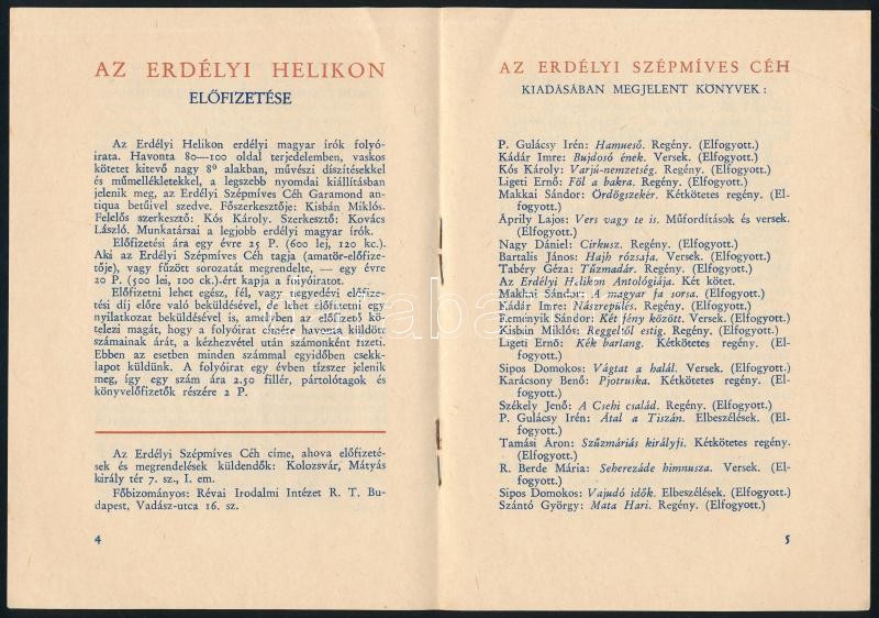 1924 Erdélyi Szépmíves Céh prospektus, 9p - Image 2