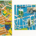 12 db MODERN térképes motívum képeslap / 12 modern map motive postcards - Image 2