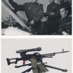 Mikhail Kalashnikov and his arms designs - 13 db modern fegyveres képeslap saját tokjában / 13 modern postcards in case