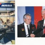 Mikhail Kalashnikov and his arms designs - 13 db modern fegyveres képeslap saját tokjában / 13 modern postcards in case - Image 2