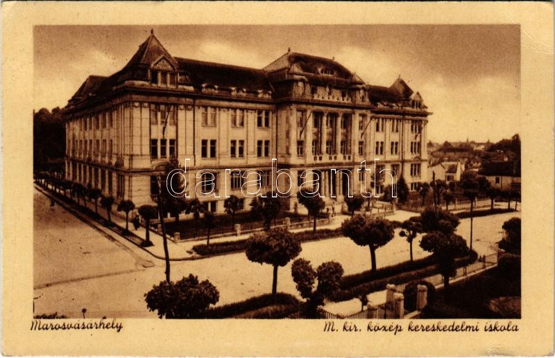 1944 Marosvásárhely, Targu Mures; M. kir. közép kereskedelmi iskola / school (EK)