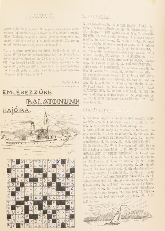 1963-1966 Magyar Hajózás I-IV. teljes évfolyama (I. évf. 1-2. sz. Teljes évfolyam, 1963. XI. 1., XII. 1.; 1964 II. évf 1-12. sz. 1964. I-XII. Teljes évfolyam.; 1965. III. évf. 1-12. sz., 1965 I-XII. Teljes évfolyam.; 1966 IV. évf. 1-12. - Image 4