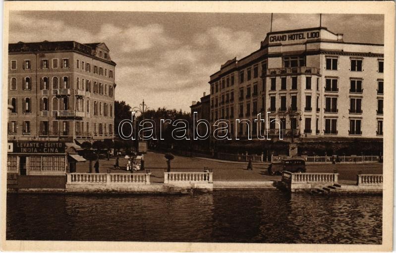Venezia, Venice; Lido, Approdo Vaporetti e Grand Hotel
