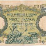 Albánia / Olasz megszállás 1939. 20Fr T:III,III- Albania / Italian occupation 1939. 20 Franga C:F,VG Krause P#7