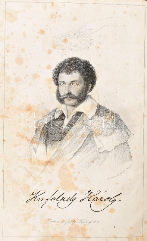 Kisfaludy Károly minden munkái. A Kisfaludy-Társaság megbízásából szerkeszté s kiadta: D. Schedel Ferenc. Pest, 1843, Kisfaludy-Társaság, 1 t. (címkép) +XX+1050 hasáb+(1) p.+1051-1064 hasáb+(1) p. Viseltes félvászon-kötésben, - Image 2
