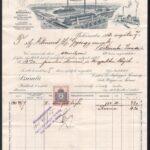 cca 1913 Csabai Gőztéglagyár céges boríték + számlalevél