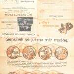 cca 1930 Alfa tejhűtő reklámos levelezőlap kihatható nagy méretű, térképpel szakadt, sérült 50x90 cm - Image 2