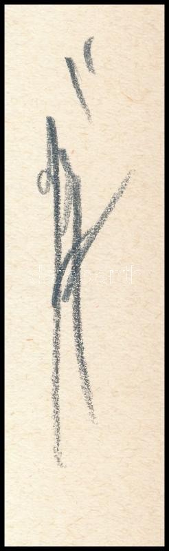 Hervé, Rodolf (1957-2000): Eiffel-torony. Szitanyomat, papír, jelzett, művészpéldány E.A.. 35x24,5 cm. Lap tetején egészen apró szakadással. / Hervé, Rodolf (1957-2000): Eiffel-tower. Screenprint on paper, signed, E.A. artist's proof, - Image 2