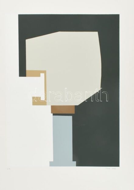 Mark (Márkus), Anna (1928-): Geometrikus kompozíció, 1990. Szitanyomat, papír, jelzett, művészpéldány E.A. jelzéssel. 46x34 cm / screenprint on paper, artist's proof, signed
