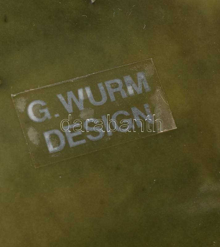 Cica a cserépkályhán kerámia mécsestartó. G. Wurm design. Jelzett 14 cm - Image 4