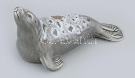 Swanson ceramic svéd design fóka. Kézzel festett, jelzett, hibátlan. 20 cm