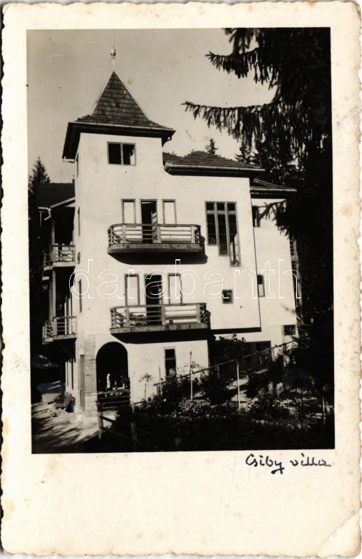 1942 Borszék, Borsec; Csiby Villa. Heiter György fényképész eredeti felvétele (EK)