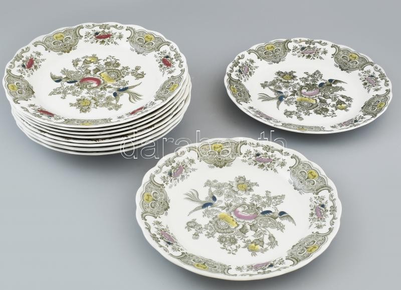 Ridgway of Staffordshire England Est. 1792 jelzésű lapostányér, 6db, Windsor mintával. 1970 körül. Hibátlan. d: 25 cm - Image 2