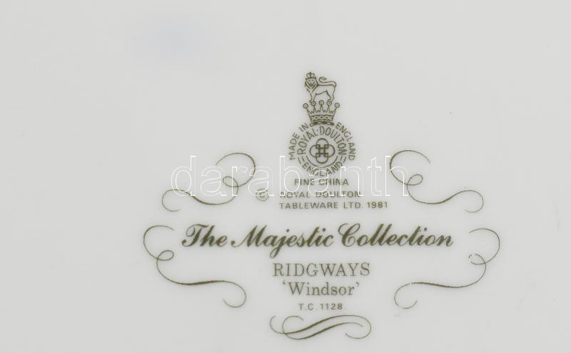 Ridgway of Staffordshire England Est. 1792 jelzésű lapostányér, 6db, Windsor mintával. 1970 körül. Hibátlan. d: 25 cm - Image 4