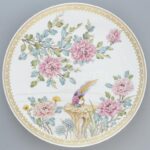 Kaiser Nagoya nagyméretű falitál, matricás porcelán, jelzett, hibátlan, d: 30,5 cm