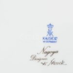 Kaiser Nagoya nagyméretű falitál, matricás porcelán, jelzett, hibátlan, d: 30,5 cm - Image 4