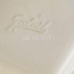 Gránit porcelán postás kisfiú figura, kézzel festett, jelzett, kis kopásnyomokkal, m: 16,5 cm - Image 2