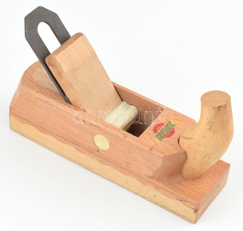 NDK-s gyártmányú gyalu, fa, bakelit és fém, jelzett, jó állapotban, h: 22 cm