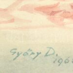 Győry Dezső (1908-1979): Csendélet. Akvarell, papír. Üvegezett, dekoratív fakeretben. Jelzett 63,5x47,5 cm - Image 2