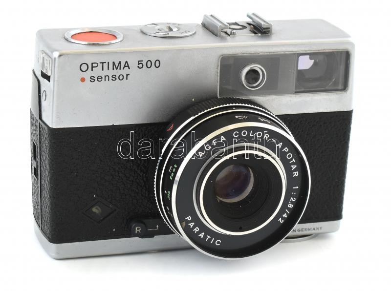Optima 500 Sensor fényképezőgép Agfa Color-Aportar 1:2,8/4,2 Paratic objektívvel, eredeti bőr tokkal - Image 2