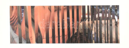 Szalay Pál (1953-2015): Erotikus kép. Kollázs, papír. Jelzés nélkül. Paszpartuban. Kissé vetemedett. 18x54 cm