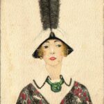 Art Nouveau fashion lady. B.K.W.I. 481-6. s: Mela Koehler (EM)