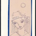 cca 2000 Czirják Sándor (?-): Lányka. Nyomat, papír, jelzett a nyomaton, 13,5×6,5 cm