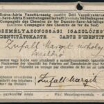 cca 1927 Duna-Száva-Adria vasúttársaság fényképes igazolvány - Image 2