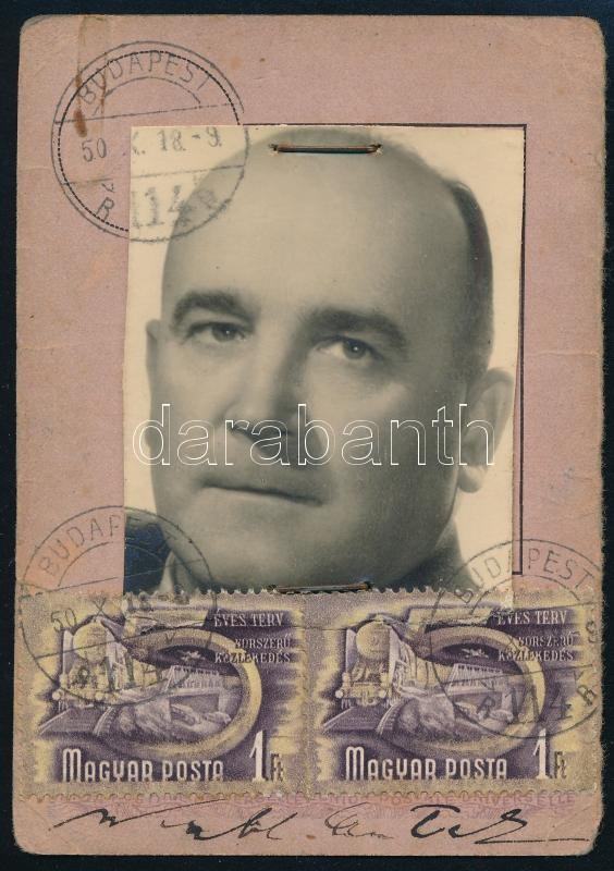 cca 1950 UPU igazolvány