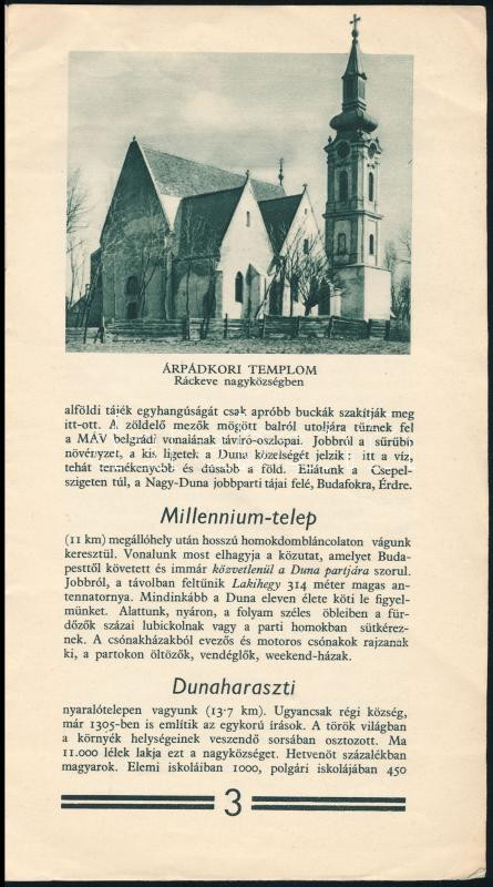 cca 1940 BHÉV Budapesti Helyi érdekű vasutak képes ismertetője a ráckevei vonalról 8p. - Image 2