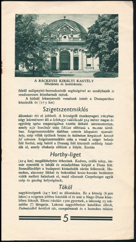 cca 1940 BHÉV Budapesti Helyi érdekű vasutak képes ismertetője a ráckevei vonalról 8p. - Image 3