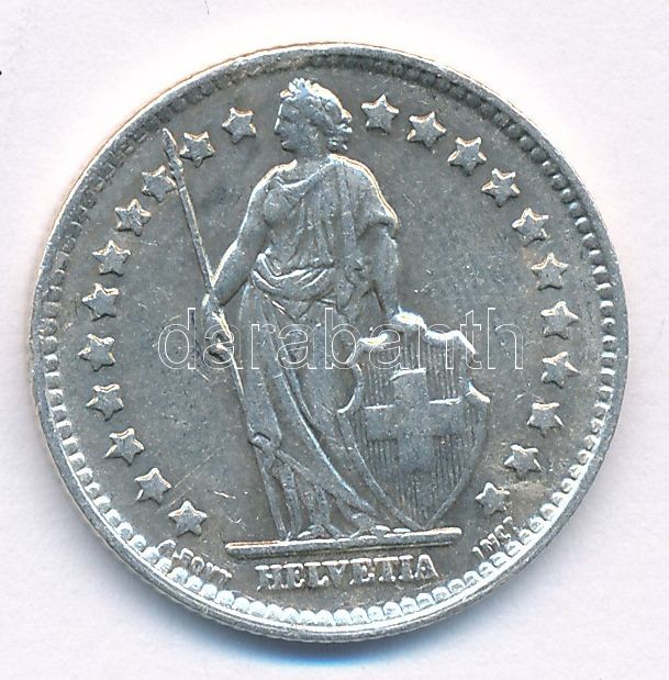 Svájc 1960B 1Fr Ag T:2 Switzerland 1960B 1 Franc Ag C:XF Krause KM#24 - Image 2