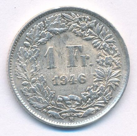 Svájc 1946B 1Fr Ag T:2,2- Switzerland 1946B 1 Franc Ag C:XF,VF Krause KM#24