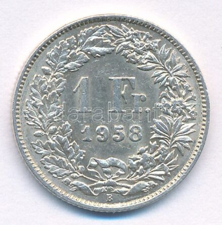Svájc 1958B 1Fr Ag T:1-,2 Switzerland 1958B 1 Franc Ag C:AU,XF Krause KM#24